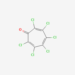 molecular formula C7Cl6O B14716885 2,3,4,5,6,7-Hexachlorocyclohepta-2,4,6-trien-1-one CAS No. 21505-24-8