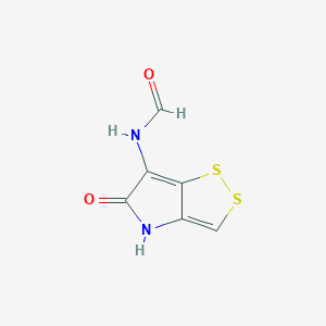 molecular formula C6H4N2O2S2 B14716915 N-(5-Oxo-4,5-dihydro-1,2-dithiolo(4,3-b)pyrrol-6-yl)formamide CAS No. 21787-66-6