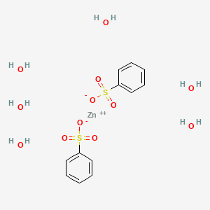 molecular formula C12H22O12S2Zn B14716974 zinc;benzenesulfonate;hexahydrate CAS No. 20199-75-1