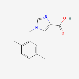 molecular formula C13H14N2O2 B1471703 1-[(2,5-dimethylphenyl)methyl]-1H-imidazole-4-carboxylic acid CAS No. 1368643-42-8