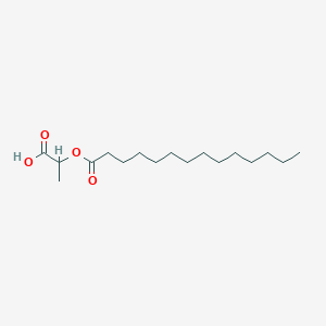 molecular formula C17H32O4 B14717085 Tetradecanoic acid, 1-carboxyethyl ester CAS No. 18696-52-1
