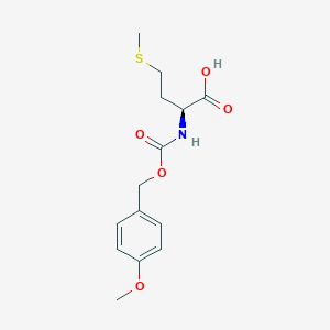 molecular formula C14H19NO5S B14717160 N-{[(4-Methoxyphenyl)methoxy]carbonyl}-L-methionine CAS No. 23234-85-7