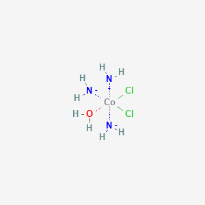 molecular formula Cl2CoH8N3O-3 B14717181 Azanide;dichlorocobalt;hydrate CAS No. 13820-77-4