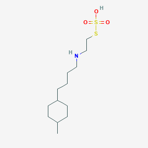 molecular formula C13H27NO3S2 B14717192 1-Methyl-4-[4-(2-sulfosulfanylethylamino)butyl]cyclohexane CAS No. 21209-02-9