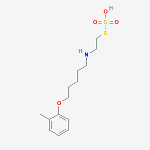 molecular formula C14H23NO4S2 B14717336 S-2-((5-(o-Tolyloxy)pentyl)amino)ethyl thiosulfate CAS No. 21208-85-5