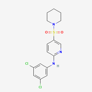 molecular formula C16H17Cl2N3O2S B14717377 N-(3,5-Dichlorophenyl)-5-(piperidine-1-sulfonyl)pyridin-2-amine CAS No. 7065-83-0