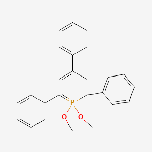 molecular formula C25H23O2P B14717453 Phosphorin, 1,1-dihydro-1,1-dimethoxy-2,4,6-triphenyl- CAS No. 20995-67-9