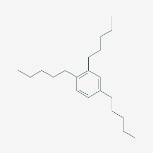 molecular formula C21H36 B14717538 1,2,4-Tripentylbenzene CAS No. 6796-35-6