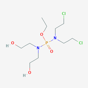 molecular formula C10H23Cl2N2O4P B14717544 2-[[Bis(2-chloroethyl)amino-ethoxyphosphoryl]-(2-hydroxyethyl)amino]ethanol CAS No. 18228-88-1