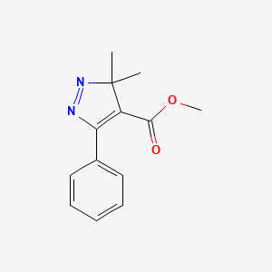 molecular formula C13H14N2O2 B14717547 Methyl 3,3-dimethyl-5-phenyl-3H-pyrazole-4-carboxylate CAS No. 21603-20-3