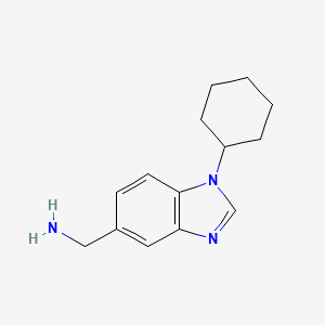 (1-cyclohexyl-1H-benzo[d]imidazol-5-yl)methanamine