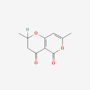 molecular formula C10H10O4 B14717574 2,7-Dimethyl-2,3,4,5-tetrahydropyrano(4,3-b)pyran-4,5-dione CAS No. 18735-96-1