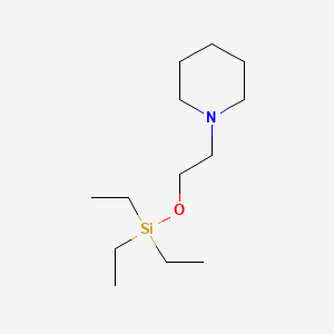 molecular formula C13H29NOSi B14717579 Piperidine, 1-(2-(triethylsiloxy)ethyl)- CAS No. 20467-05-4