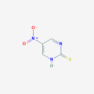 molecular formula C4H3N3O2S B14717604 5-Nitropyrimidine-2(1H)-thione CAS No. 14248-04-5