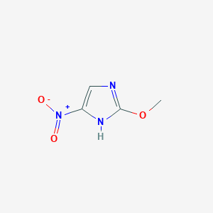 molecular formula C4H5N3O3 B14717611 2-methoxy-5-nitro-1H-imidazole CAS No. 13369-89-6