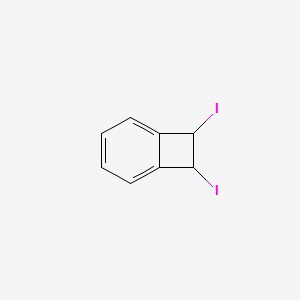 molecular formula C8H6I2 B14717618 7,8-Diiodobicyclo[4.2.0]octa-1,3,5-triene CAS No. 6639-21-0