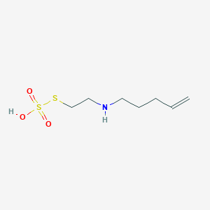 molecular formula C7H15NO3S2 B14717625 Ethanethiol, 2-(4-pentenylamino)-, hydrogen sulfate (ester) CAS No. 21220-85-9