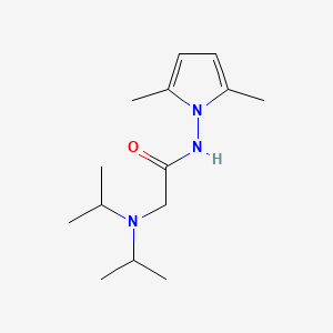 molecular formula C14H25N3O B14717626 Acetamide, 2-(diisopropylamino)-N-(2,5-dimethylpyrrol-1-yl)- CAS No. 20627-21-8