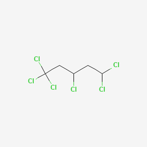 molecular formula C5H6Cl6 B14717654 Pentane, 1,1,1,3,5,5-hexachloro- CAS No. 18993-24-3