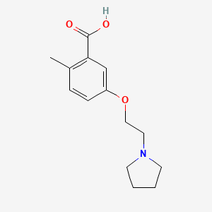 2-Methyl-5-[2-(pyrrolidin-1-yl)ethoxy]benzoic acid