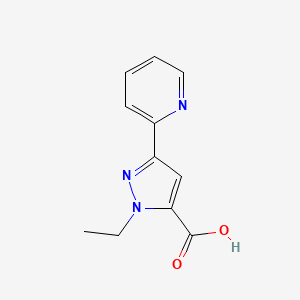1-ethyl-3-(pyridin-2-yl)-1H-pyrazole-5-carboxylic acid