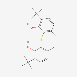 molecular formula C22H30O2S B14717702 Phenol, 2,2'-thiobis[6-(1,1-dimethylethyl)-3-methyl- CAS No. 13314-01-7