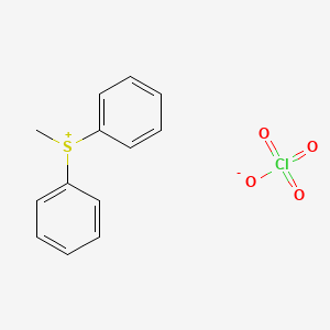 molecular formula C13H13ClO4S B14717709 Methyl(diphenyl)sulfanium perchlorate CAS No. 10504-64-0