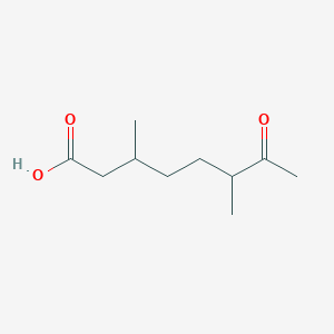 molecular formula C10H18O3 B14717714 3,6-Dimethyl-7-oxooctanoic acid CAS No. 15313-65-2