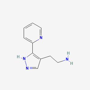 2-(3-(pyridin-2-yl)-1H-pyrazol-4-yl)ethan-1-amine