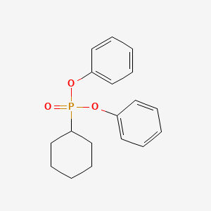 molecular formula C18H21O3P B14717720 Phosphonic acid, cyclohexyl-, diphenyl ester CAS No. 13689-16-2