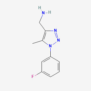 (1-(3-fluorophenyl)-5-methyl-1H-1,2,3-triazol-4-yl)methanamine