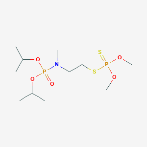 molecular formula C11H27NO5P2S2 B14717823 Phosphorodithioic acid, O,O-dimethyl S-(O',O'-diisopropyl-N-methylphosphoramido)ethyl ester CAS No. 21998-73-2