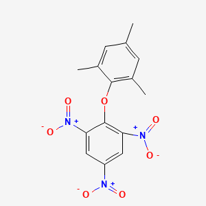 molecular formula C15H13N3O7 B14717899 1,3,5-Trimethyl-2-(2,4,6-trinitrophenoxy)benzene CAS No. 17691-66-6