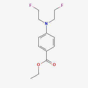 molecular formula C13H17F2NO2 B14717949 Ethyl 4-[bis(2-fluoroethyl)amino]benzoate CAS No. 13452-71-6