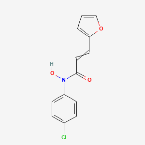 molecular formula C13H10ClNO3 B14717978 N-(4-Chlorophenyl)-3-(furan-2-YL)-N-hydroxyprop-2-enamide CAS No. 23006-05-5