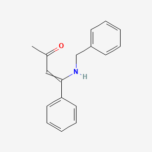 molecular formula C17H17NO B14717986 4-(Benzylamino)-4-phenylbut-3-en-2-one CAS No. 20964-98-1