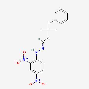 molecular formula C18H20N4O4 B14717990 N-[(3,3-dimethyl-4-phenylbutylidene)amino]-2,4-dinitroaniline CAS No. 13540-44-8