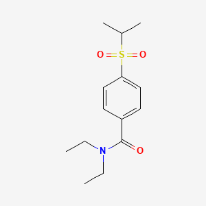 molecular formula C14H21NO3S B14718011 Benzamide, N,N-diethyl-p-(isopropylsulfonyl)- CAS No. 20884-71-3