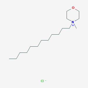 molecular formula C17H36ClNO B14718043 4-Dodecyl-4-methylmorpholin-4-ium chloride CAS No. 14866-50-3
