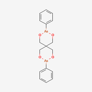 molecular formula C17H18As2O4 B14718053 3,9-Diphenyl-2,4,8,10-tetraoxa-3,9-diarsaspiro[5.5]undecane CAS No. 14849-32-2