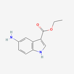 molecular formula C11H12N2O2 B14718095 Ethyl 5-amino-1h-indole-3-carboxylate CAS No. 6953-38-4
