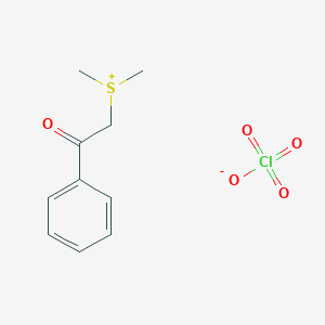 molecular formula C10H13ClO5S B14718171 Dimethyl(2-oxo-2-phenylethyl)sulfanium perchlorate CAS No. 18624-74-3