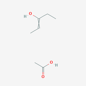 molecular formula C7H14O3 B14718200 Acetic acid;pent-2-en-3-ol CAS No. 13893-75-9