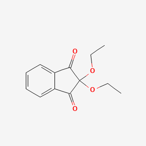 molecular formula C13H14O4 B14718208 1H-Indene-1,3(2H)-dione, 2,2-diethoxy- CAS No. 20847-51-2