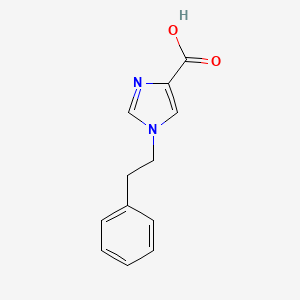 molecular formula C12H12N2O2 B1471825 1-phenethyl-1H-imidazole-4-carboxylic acid CAS No. 1368428-19-6