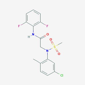 molecular formula C16H15ClF2N2O3S B147183 2-(5-chloro-2-methyl-N-methylsulfonylanilino)-N-(2,6-difluorophenyl)acetamide CAS No. 708219-39-0