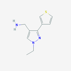 molecular formula C10H13N3S B1471833 (1-ethyl-3-(thiophen-3-yl)-1H-pyrazol-4-yl)methanamine CAS No. 1509674-35-4