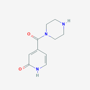 molecular formula C10H13N3O2 B1471834 4-(piperazine-1-carbonyl)pyridin-2(1H)-one CAS No. 1525665-69-3