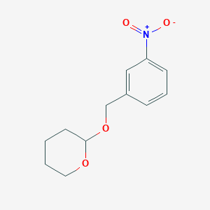 molecular formula C12H15NO4 B14718390 2H-Pyran, tetrahydro-2-[(3-nitrophenyl)methoxy]- CAS No. 18483-95-9