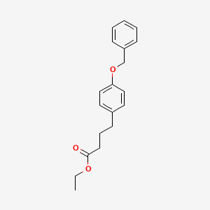 molecular formula C19H22O3 B14718434 Ethyl 4-[4-(benzyloxy)phenyl]butanoate CAS No. 6660-38-4